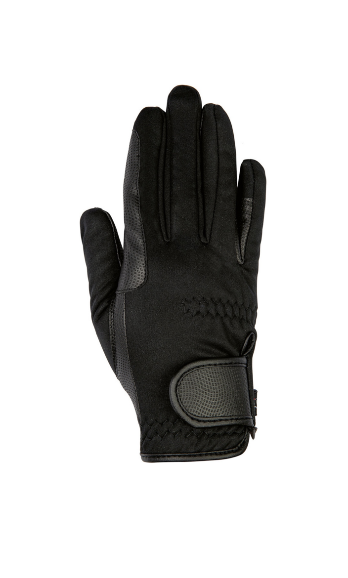 Jāšanas cimdi Softshell melni