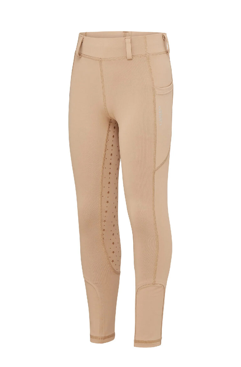 Bērnu jāšanas legingi Performance - gaiši brūni