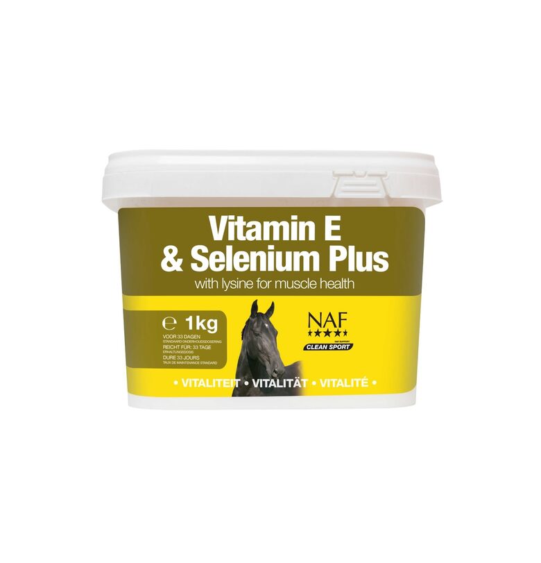 NAF Vitamin E & Selenium Plus papildbarība zirgiem