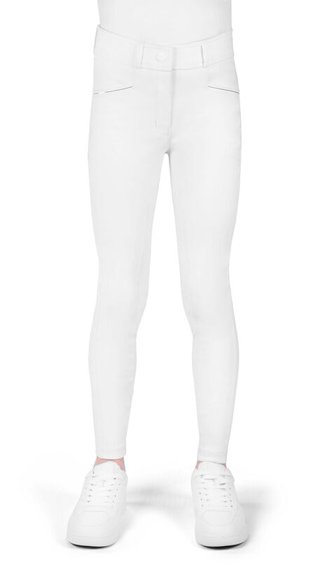 Bērnu jāšanas bikses Carly baltas