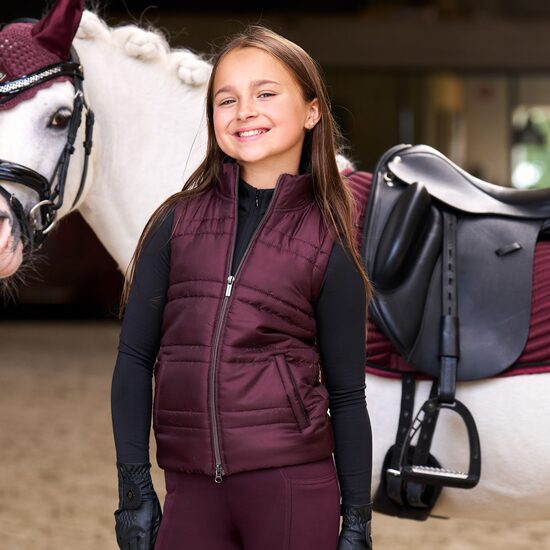 Jāšanas veste bērniem Bonnie bordo
