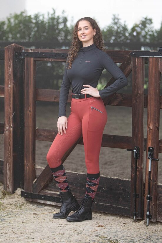Sieviešu jāšanas bikses Equitights Classy Dani sarkanas