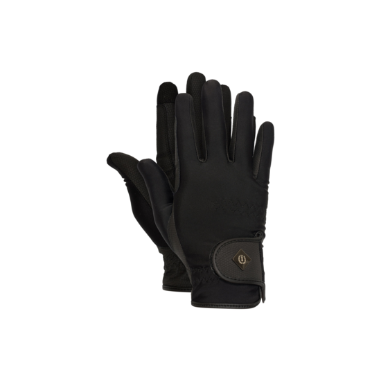 Jāšanas cimdi Elegance flex melni