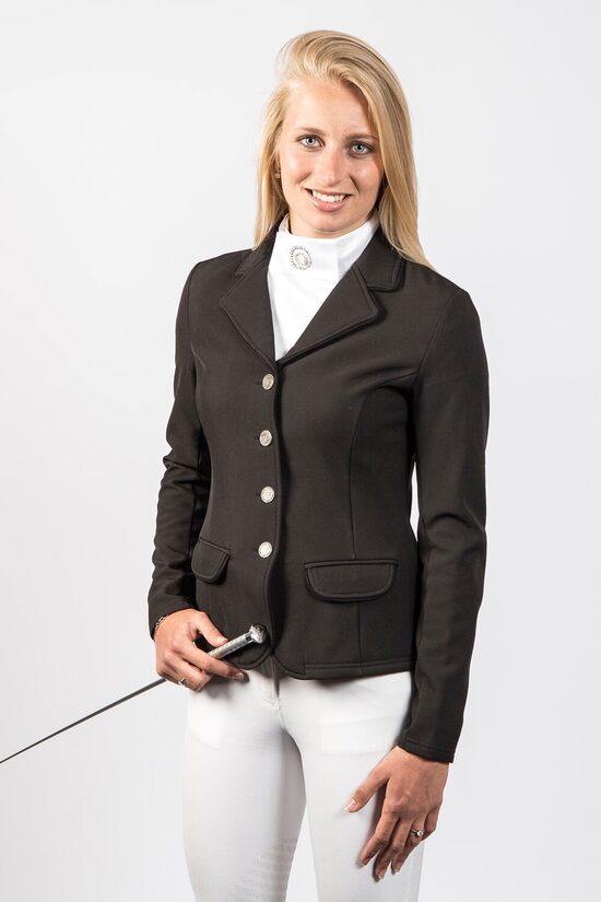 Sieviešu jāšanas sacensību žakete Softshell Tropez TT melna