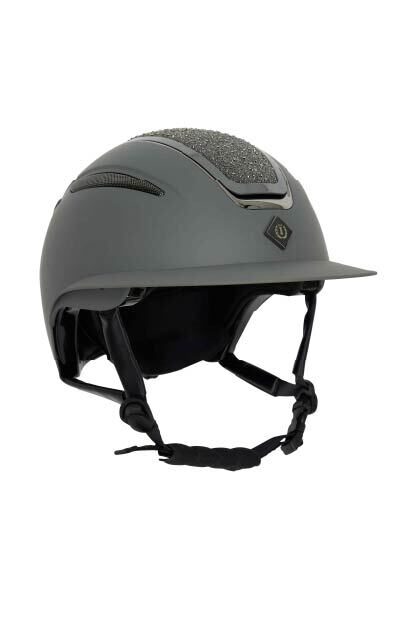 Jāšanas ķivere Olania Deluxe Big Visor pelēka