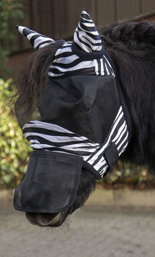 Poniju mušu maska Zebra Shetty