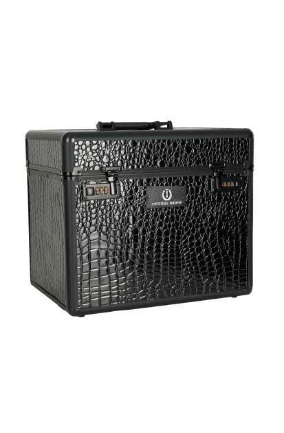 Zirgu kopšanas piederumu kaste Shiny melna